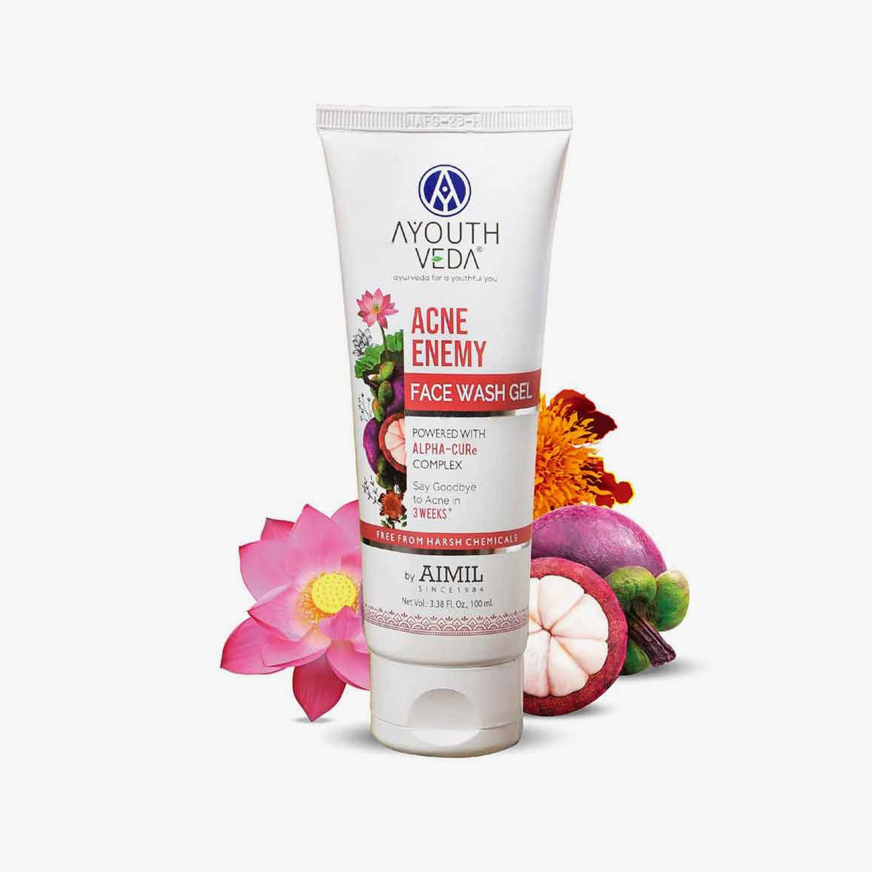 Ayouthveda Acne Enemy Face Wash Gel for Acne & Pimples | Sulfate-Free - 100ml