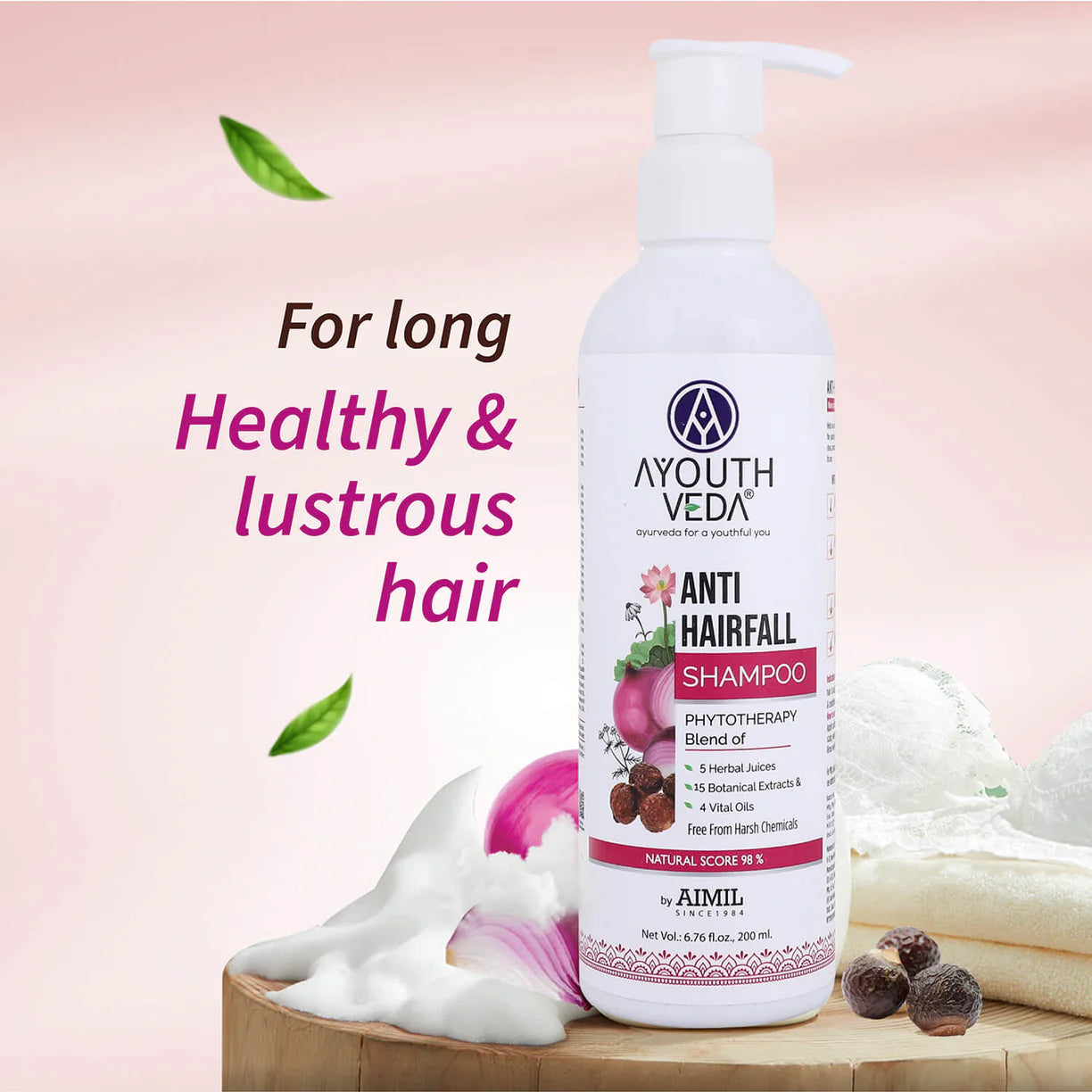 Ayouthveda Anti-Hair Fall Shampoo with Onion and Coffee - 200ml