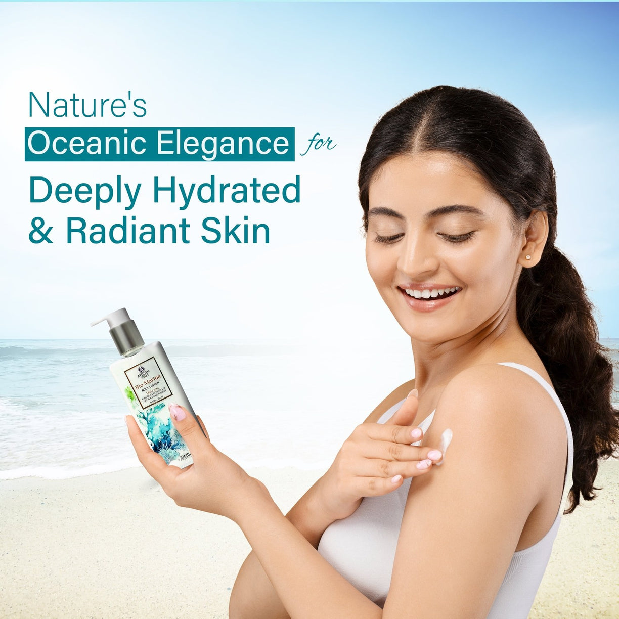 Ayouthveda Bio Marine Body Lotion with Lotus & Stone Flower | Lightweight, Non-Greasy - 250ml