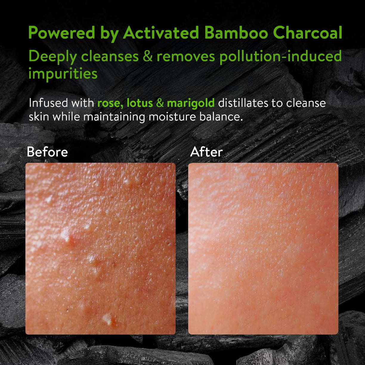 Ayouthveda Charcoal Face Wash with Activated Bamboo Charcoal & Floral Distillates | Suitable for All Skin Types - 100ml