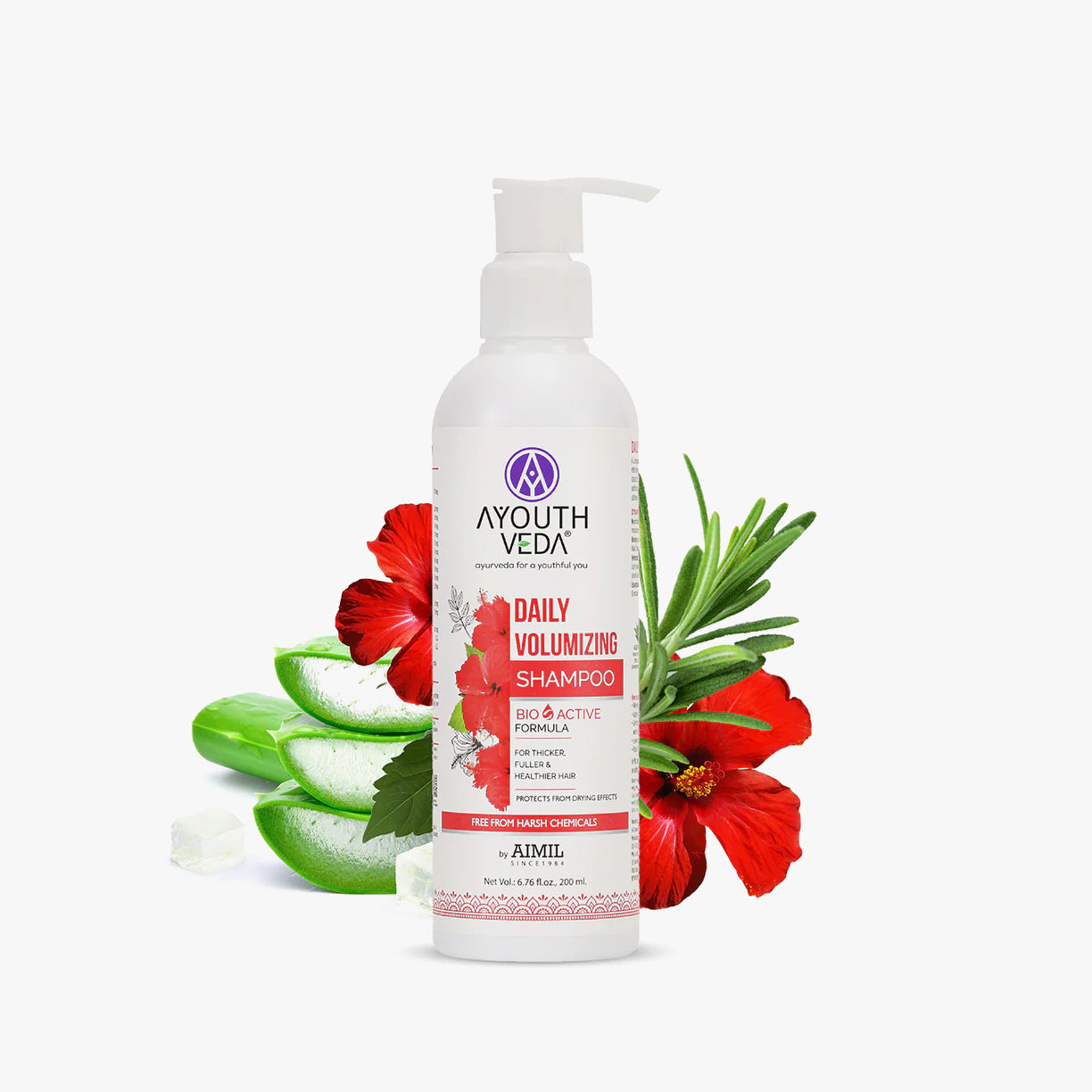 Ayouthveda Daily Volumizing Shampoo, Bio-Active Formula For Thicker Fuller & Healthier Hair - 200ml