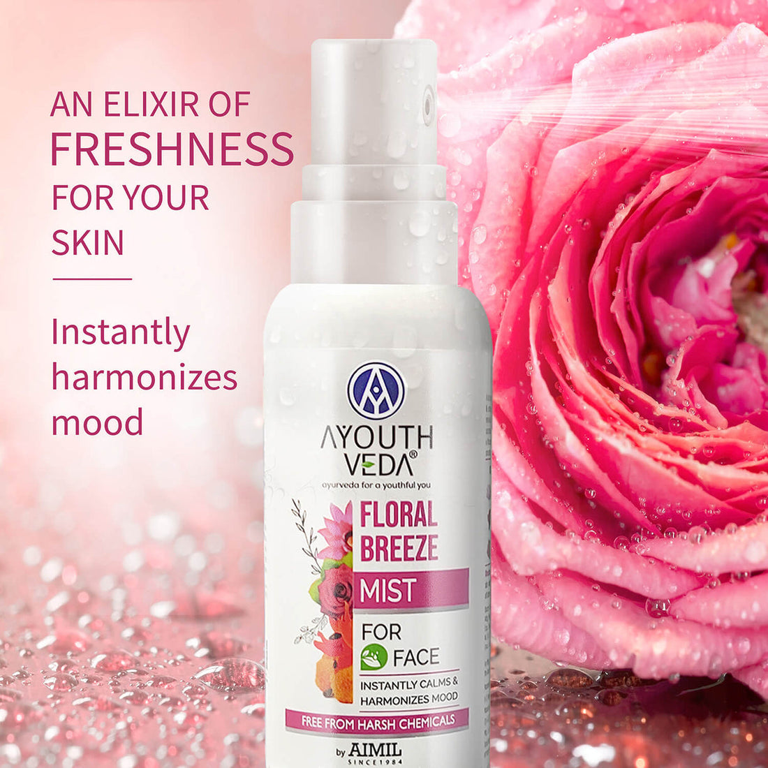 Ayouthveda Floral Breeze Mist to Keep Your Skin Hydrated All Day - 100ml