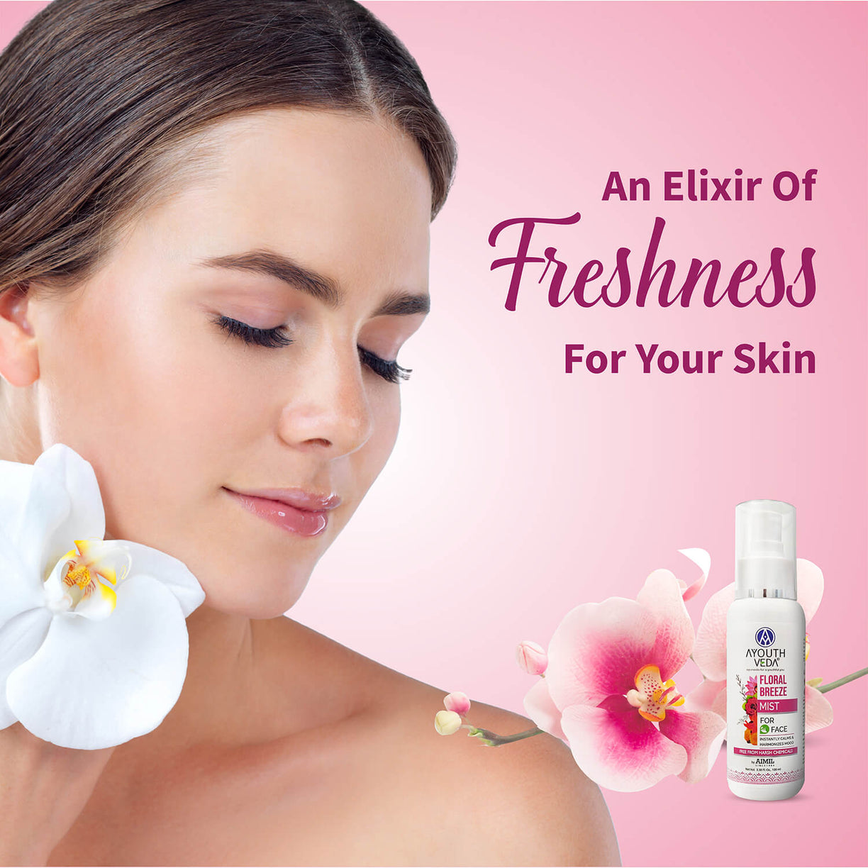 Ayouthveda Floral Breeze Mist to Keep Your Skin Hydrated All Day - 100ml