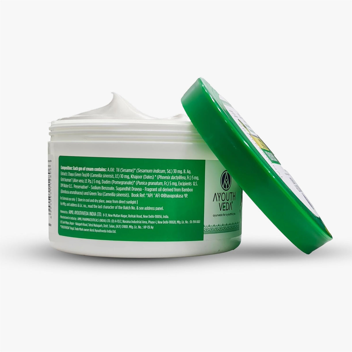Ayouthveda Green Tea Massage Cream for Deep Nourishing Skin - 500g