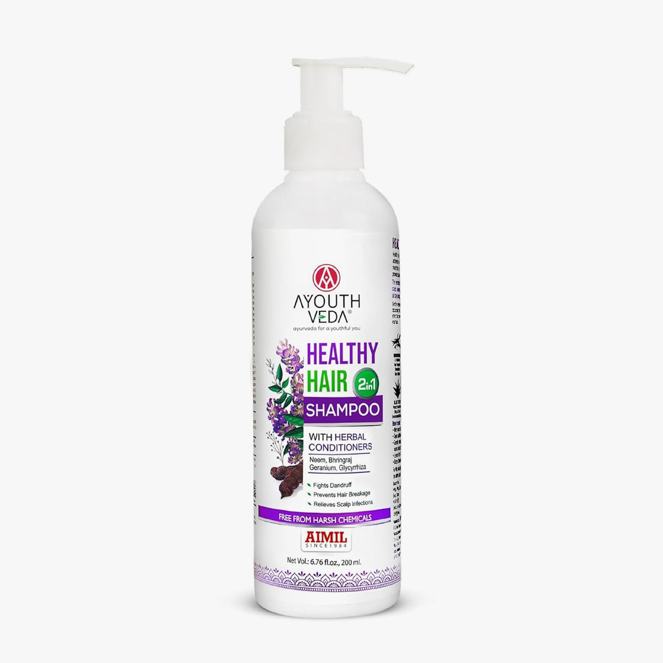 Ayouthveda Healthy Hair 2 in 1 Shampoo with Herbal Conditioners - 200ml