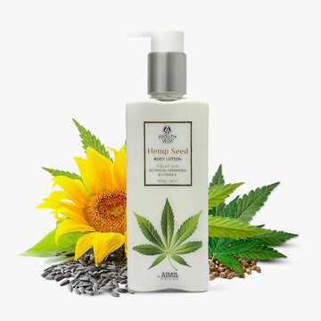 Ayouthveda Hemp Seed Body Lotion with Botanical Ceramides & Vitamin E for Deeply Hydrated Skin - 250ml