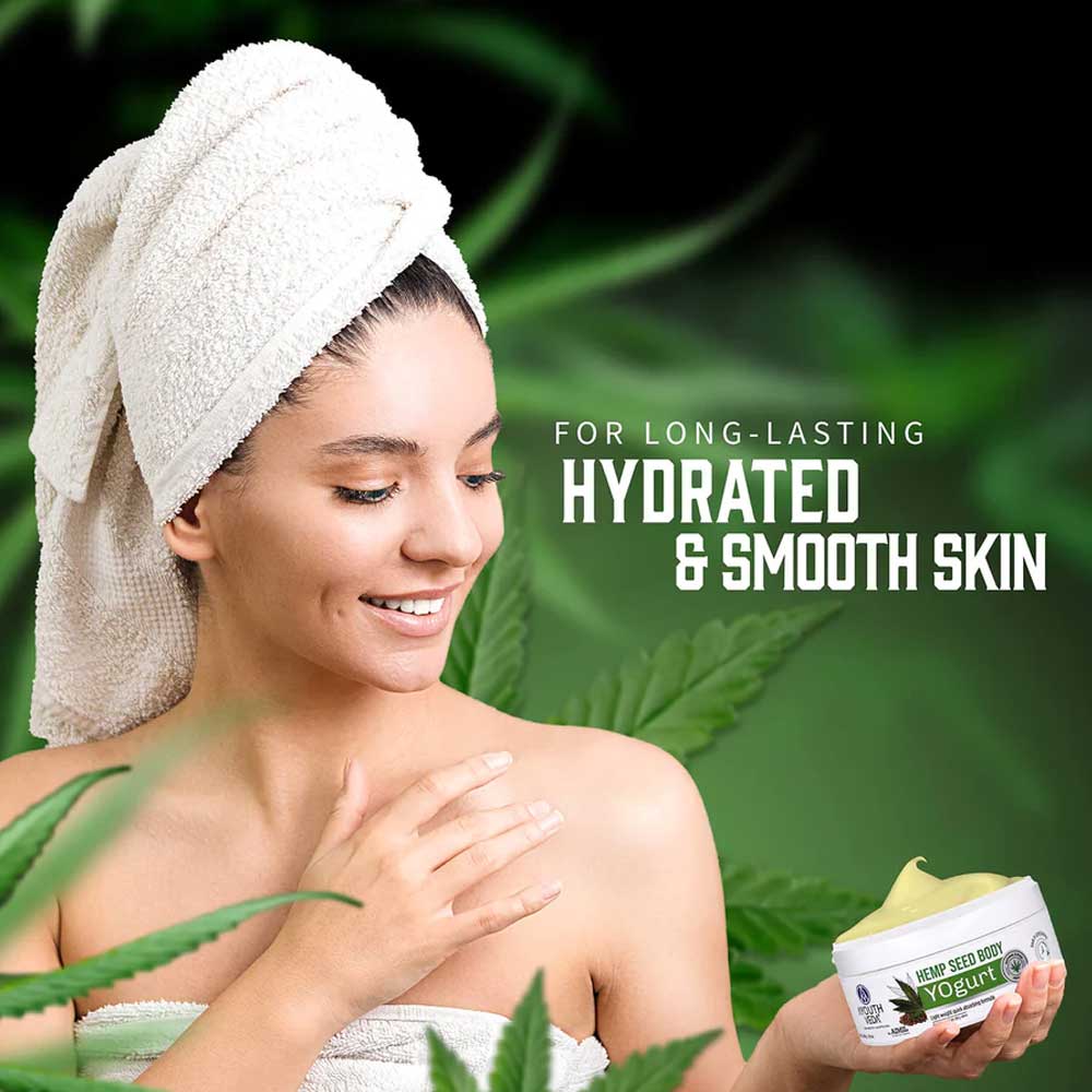Ayouthveda Hemp Seed Body Yogurt For Long-Lasting Hydrated & Smooth Skin - 200g