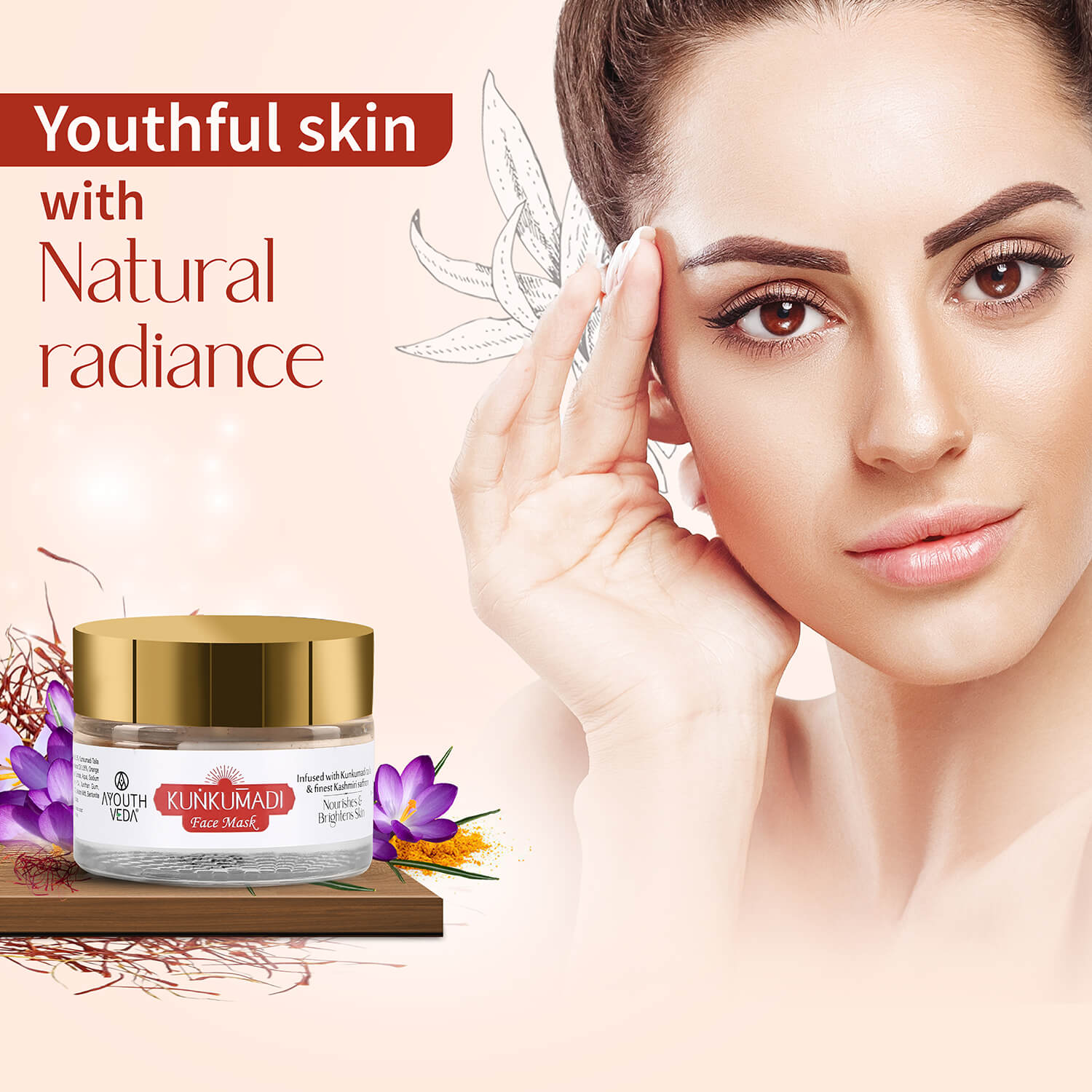 Ayouthveda Kunkumadi Face Mask - 50g