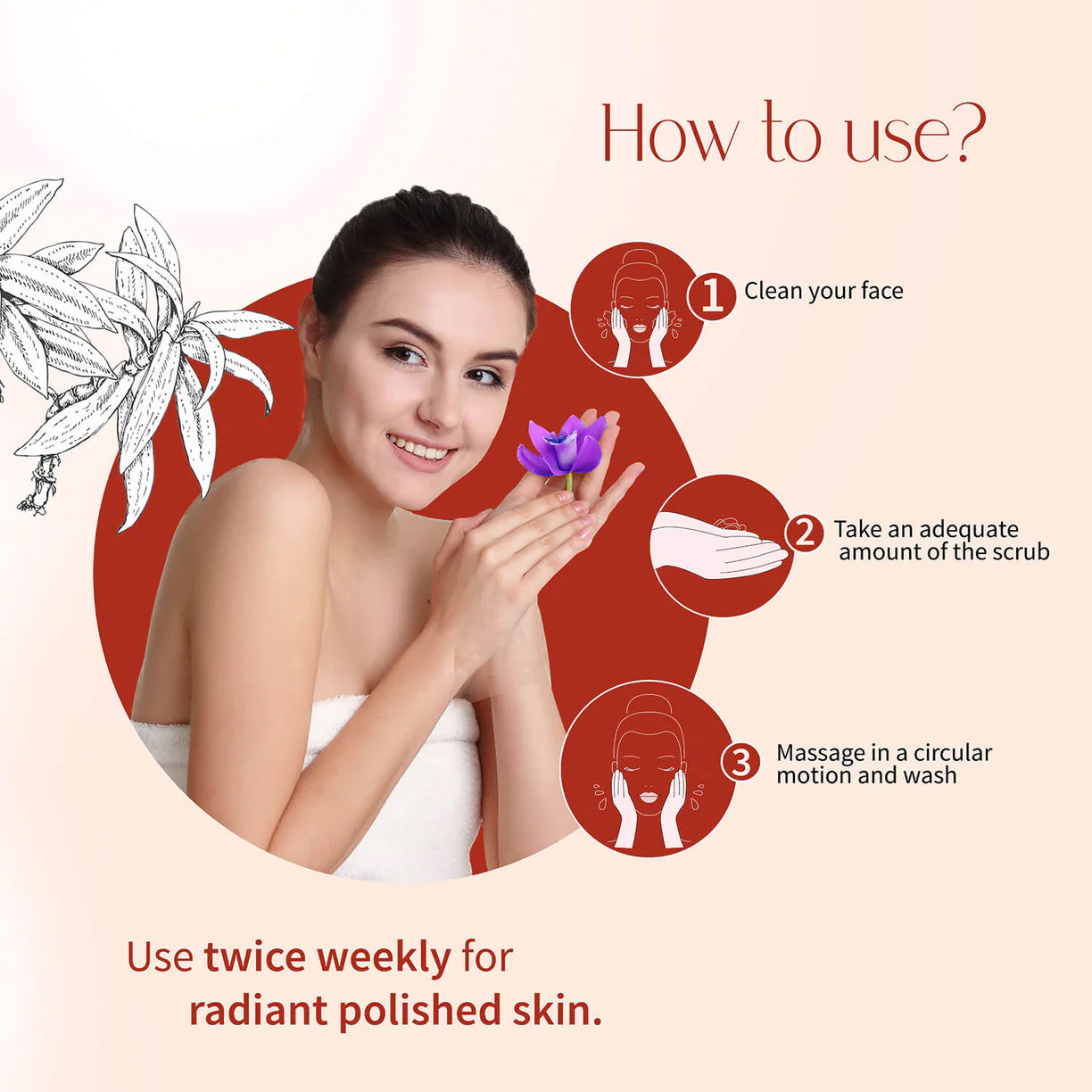 Ayouthveda Kunkumadi Facial Scrub | Revitalize & Refine Skin Texture - 50g