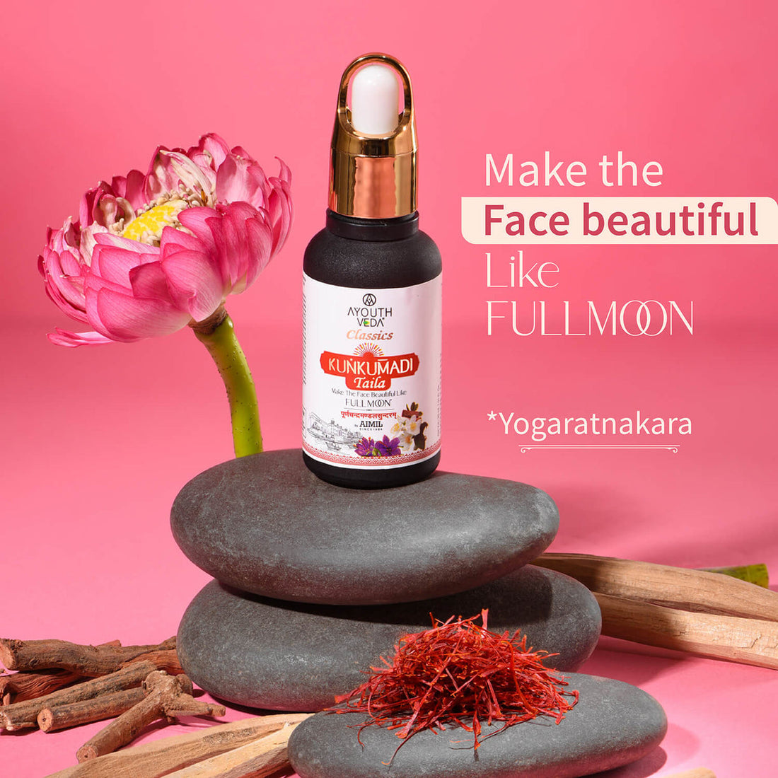 Ayouthveda Kunkumadi Taila For Glowing & Nourishing Skin | Repairs Damage Skin - 30ml