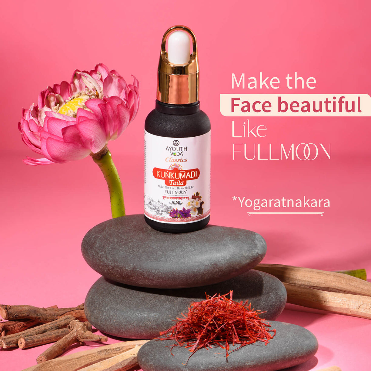 Ayouthveda Kunkumadi Taila For Glowing & Nourishing Skin | Repairs Damage Skin - 30ml