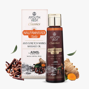 Ayouthveda Nalpamaradi Taila | Anti-Stretch Marks Massage Oil - 100ml