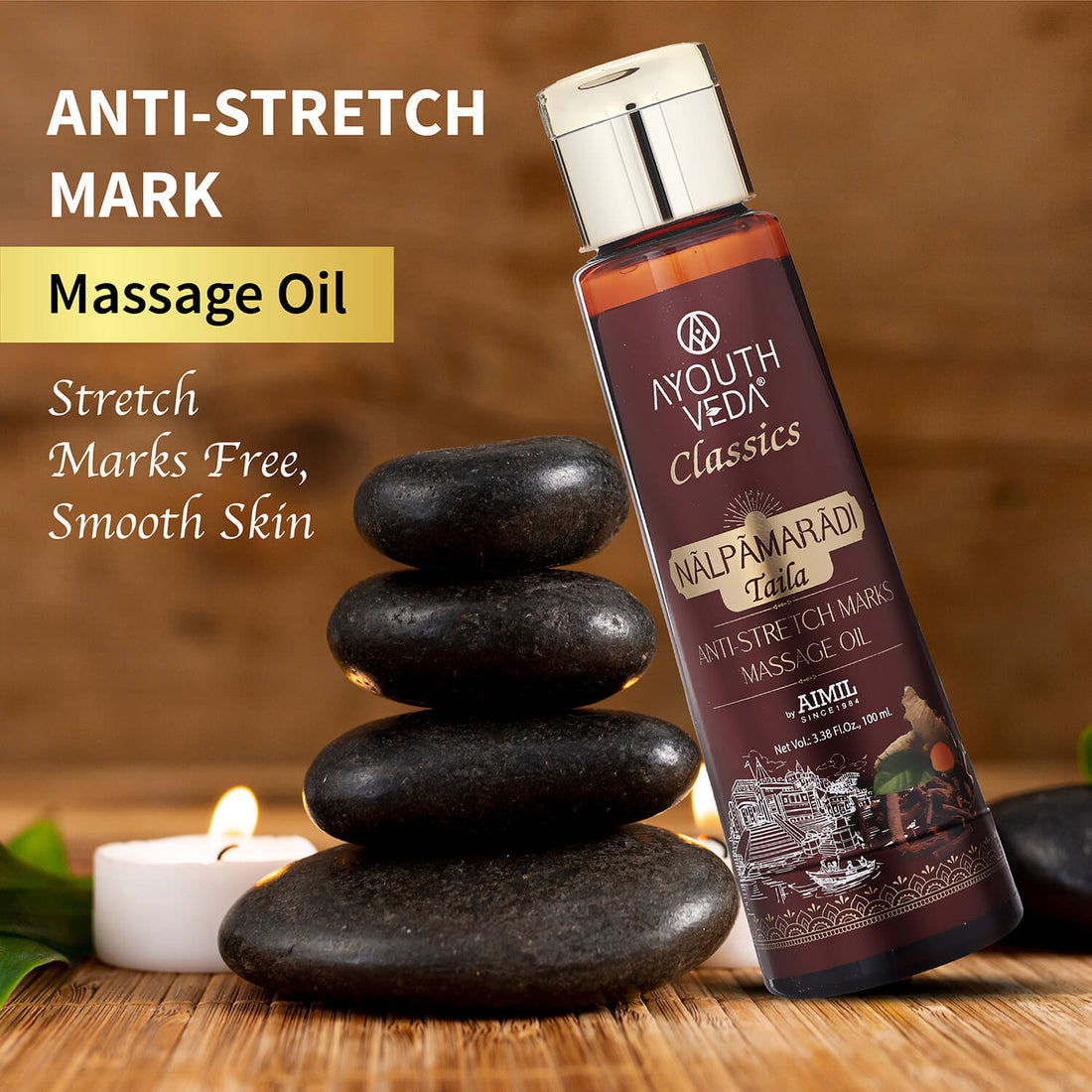 Ayouthveda Nalpamaradi Taila | Anti-Stretch Marks Massage Oil - 100ml