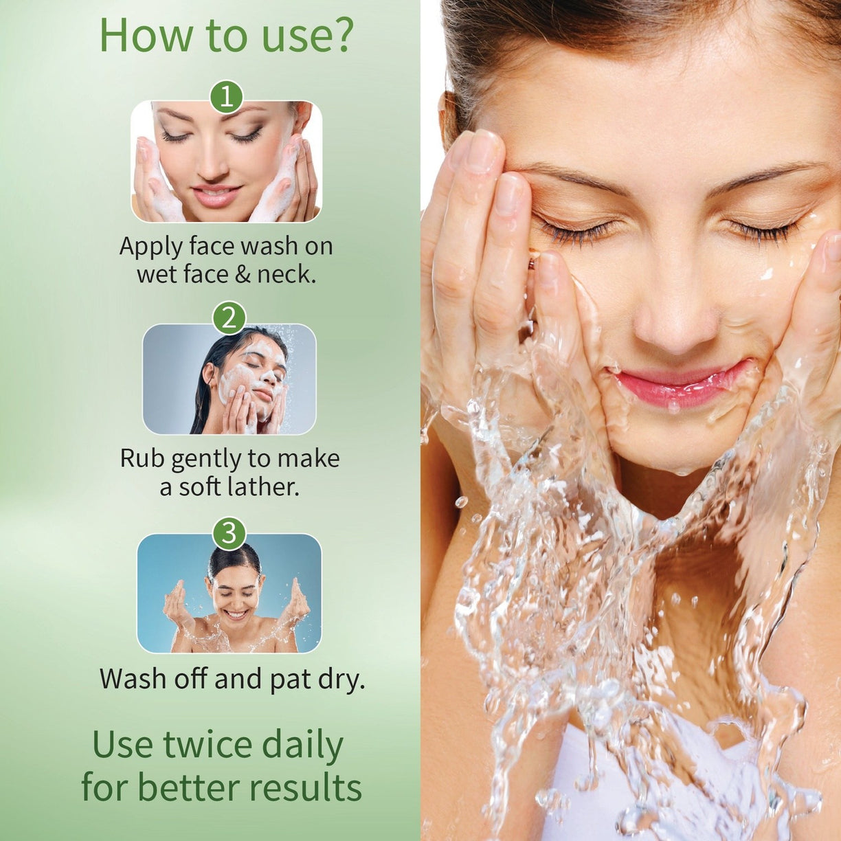 Ayouthveda Neem & Moringa Skin Purifying Face Wash with Turmeric & Moringa Extracts - 50g