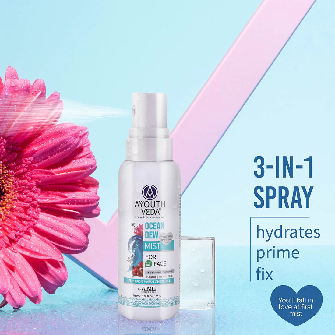 Ayouthveda Ocean Dew Mist to Keep Your Skin Hydrated All Day - 100ml