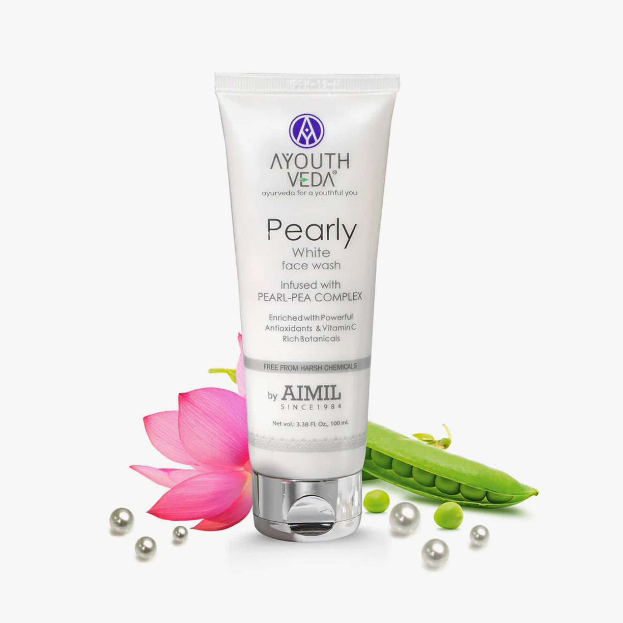 Ayouthveda Pearly White Face Wash | Enriched With Antioxidants & Vitamin C - 100ml