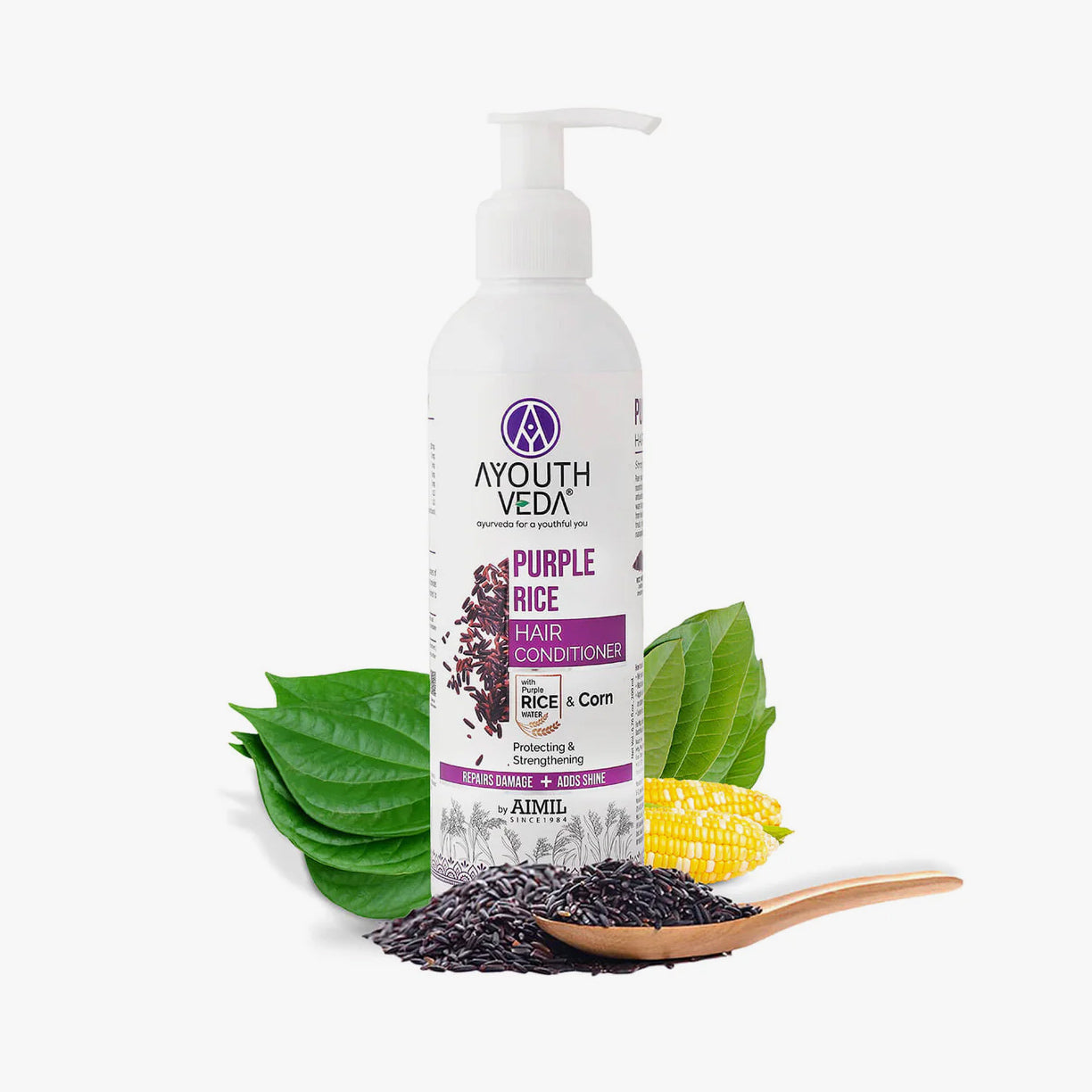 Ayouthveda Purple Rice Hair Conditioner with Rice Water & Kernel Protein For All Hair Types - 200ml