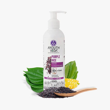 Ayouthveda Purple Rice Hair Conditioner with Rice Water & Kernel Protein For All Hair Types - 200ml