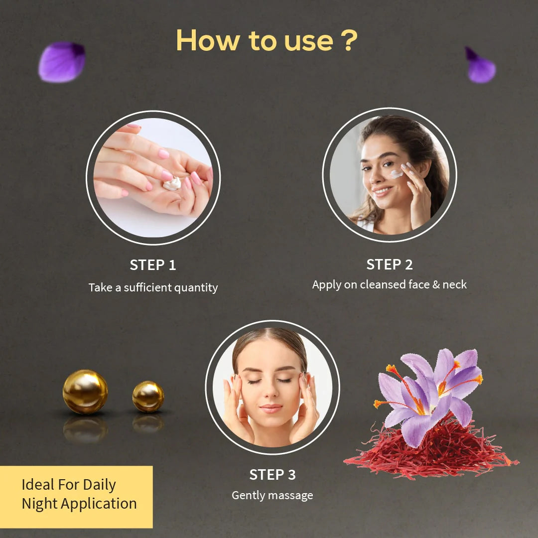 Ayouthveda Sparkling Gold Night Cream With 24k Gold & Saffron