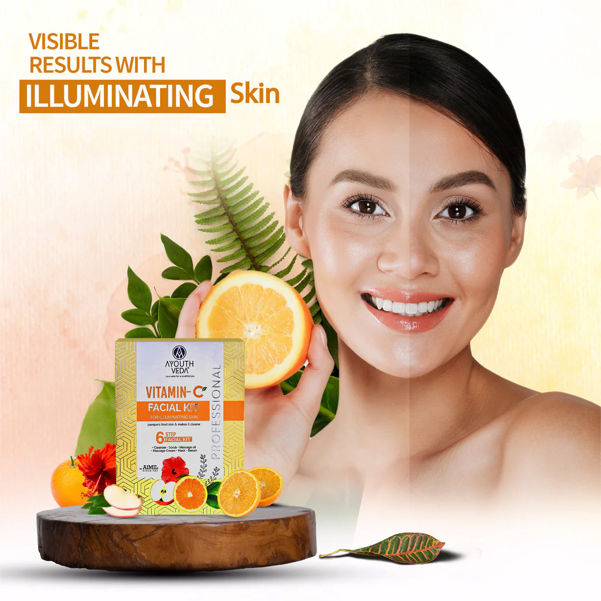 Ayouthveda Vitamin C Facial Kit for Illuminating Skin - 40g
