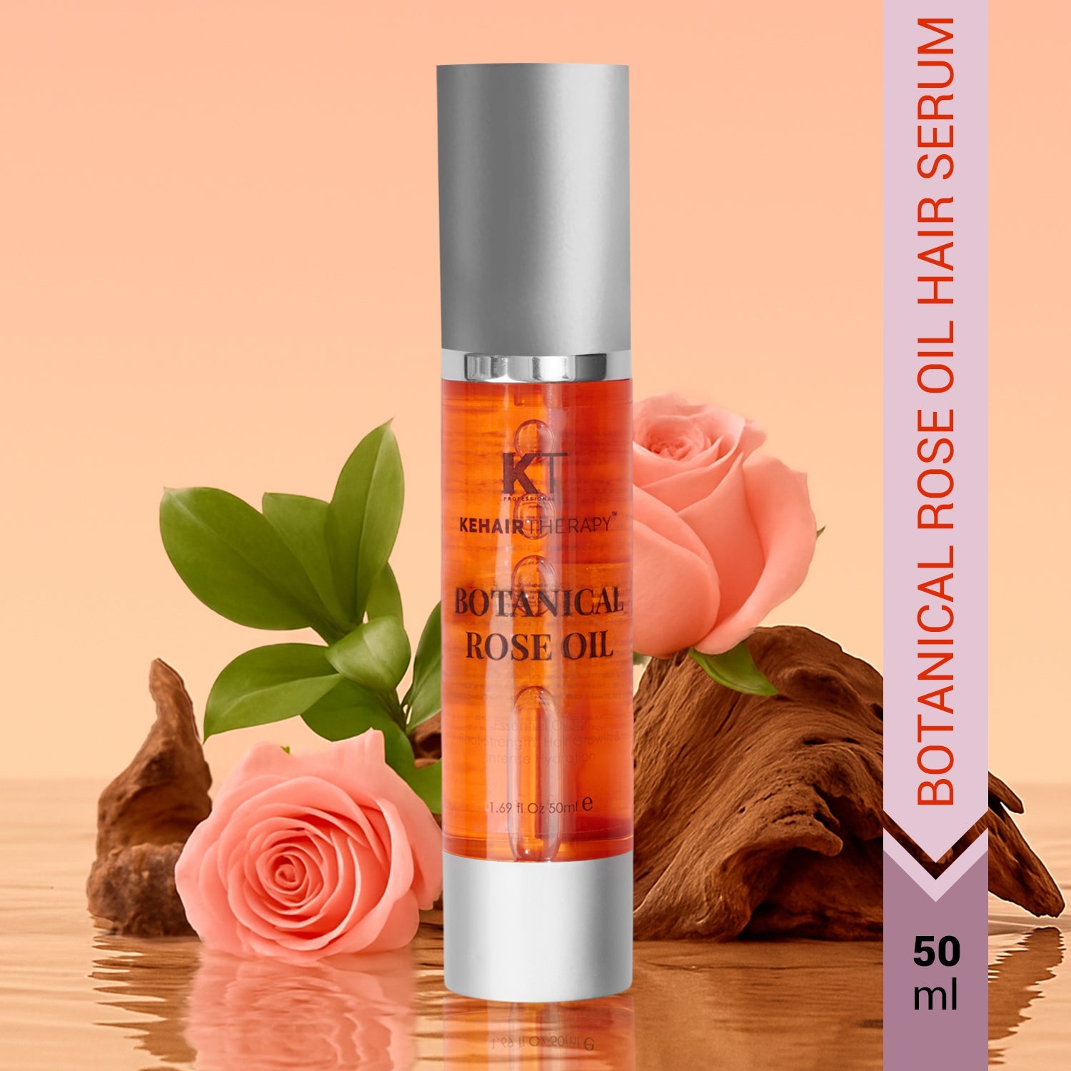 KT Professional Botanical Rose Oil Serum For Reduce Hair Dryness - 50ml