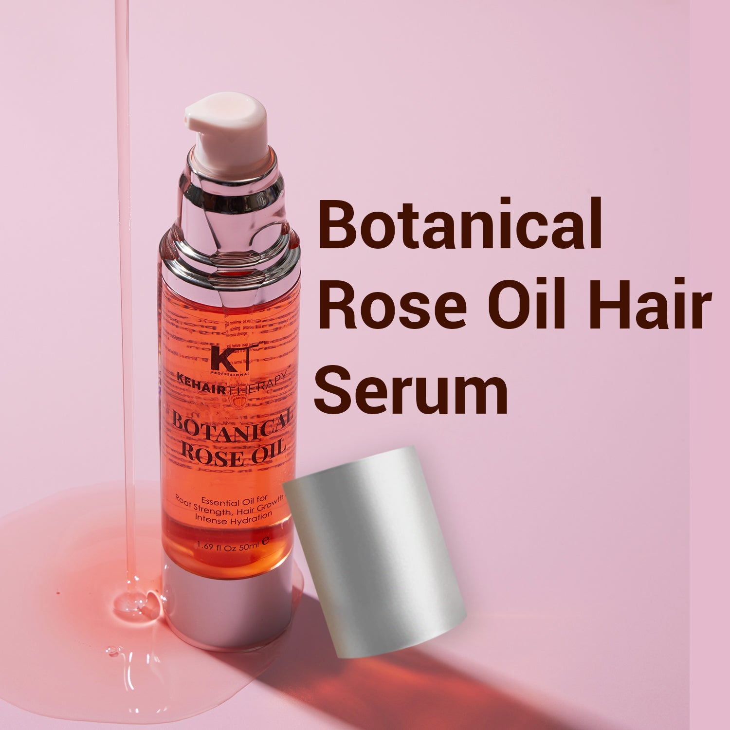 KT Professional Botanical Rose Oil Serum For Reduce Hair Dryness - 50ml