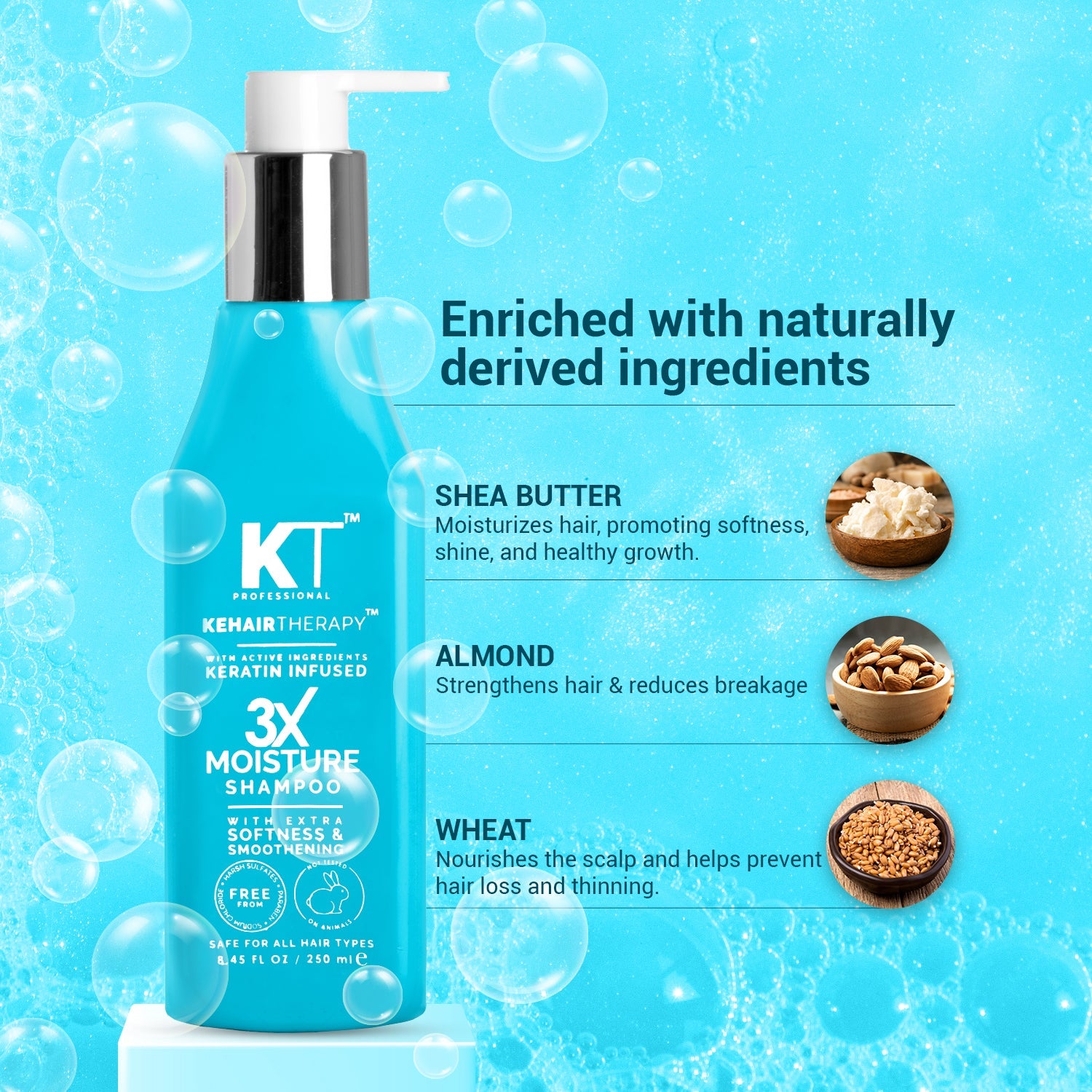 KT Professional Kehairtherapy 3X Moisture Shampoo