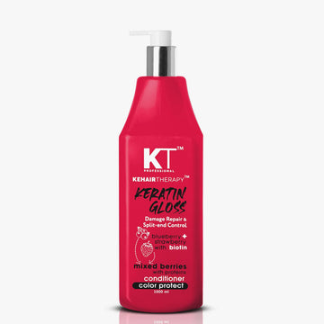 KT Professional Keratin Gloss Conditioner For Damage Repair & Split End Control - 1000ml