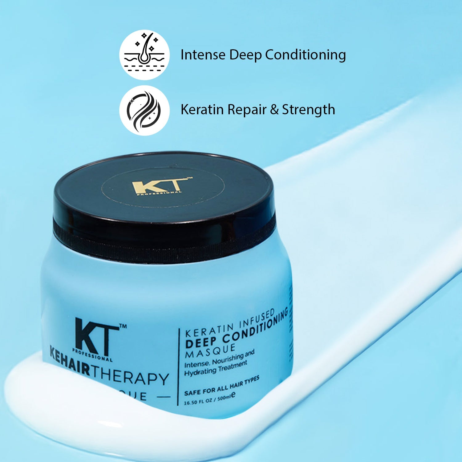 KT Professional Keratin Infused Deep Conditioning Hair Masque  - 500ml