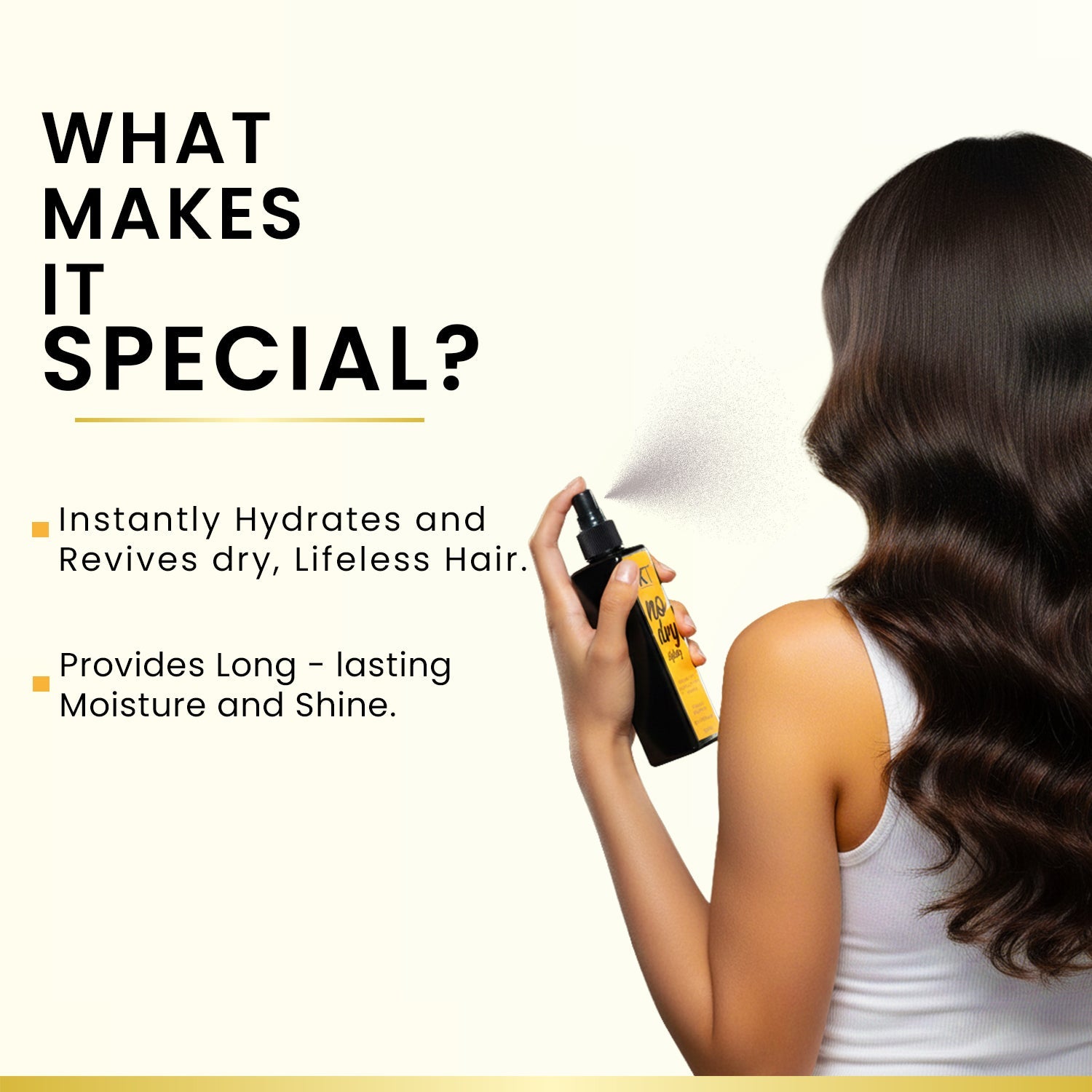 KT Professional No Dry Styling Moisture Mist Hair Spray & Heat Protector - 200ml