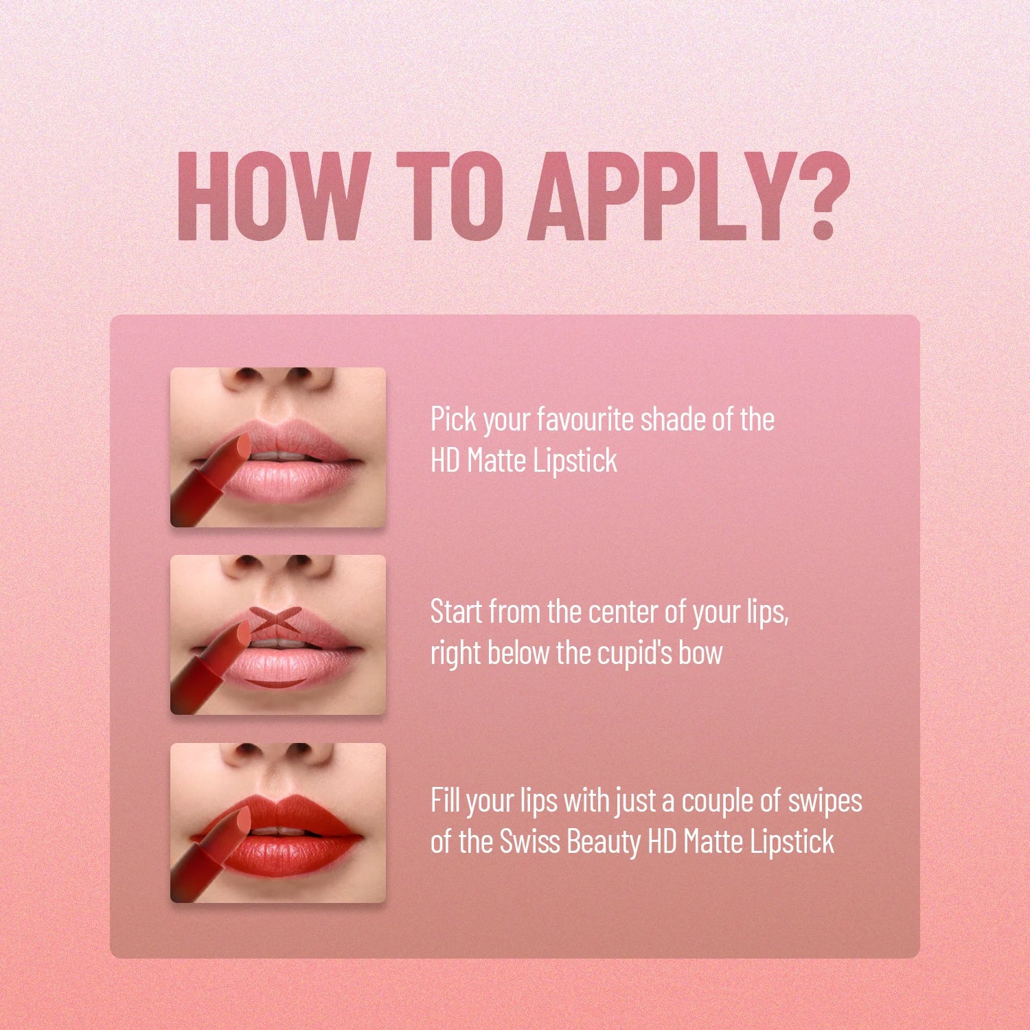 Swiss Beauty HD Matte Lipstick | Shade - Naked
