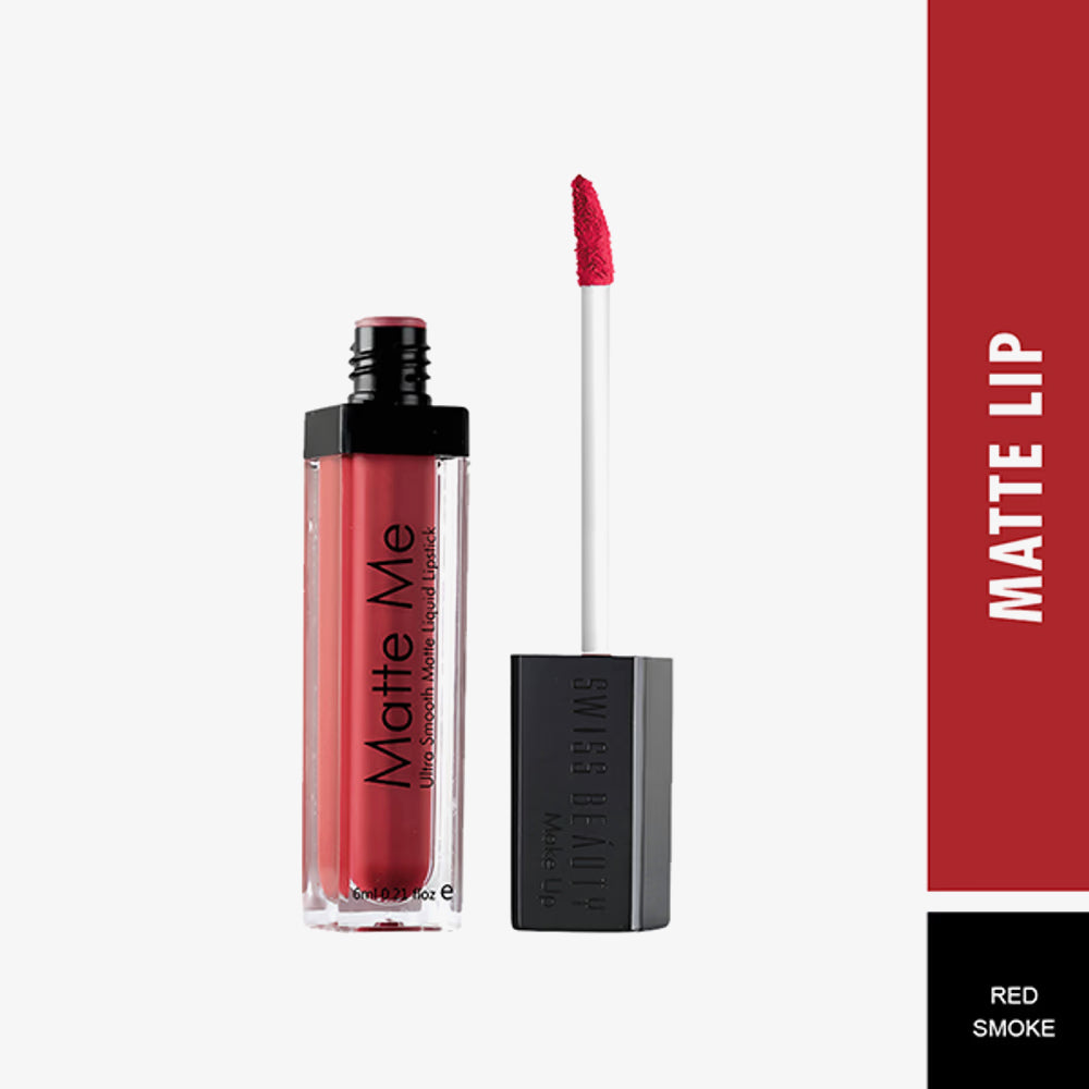 Swiss Beauty Ultra Smooth Matte Liquid Lipstick | Red Smoke - 6ml