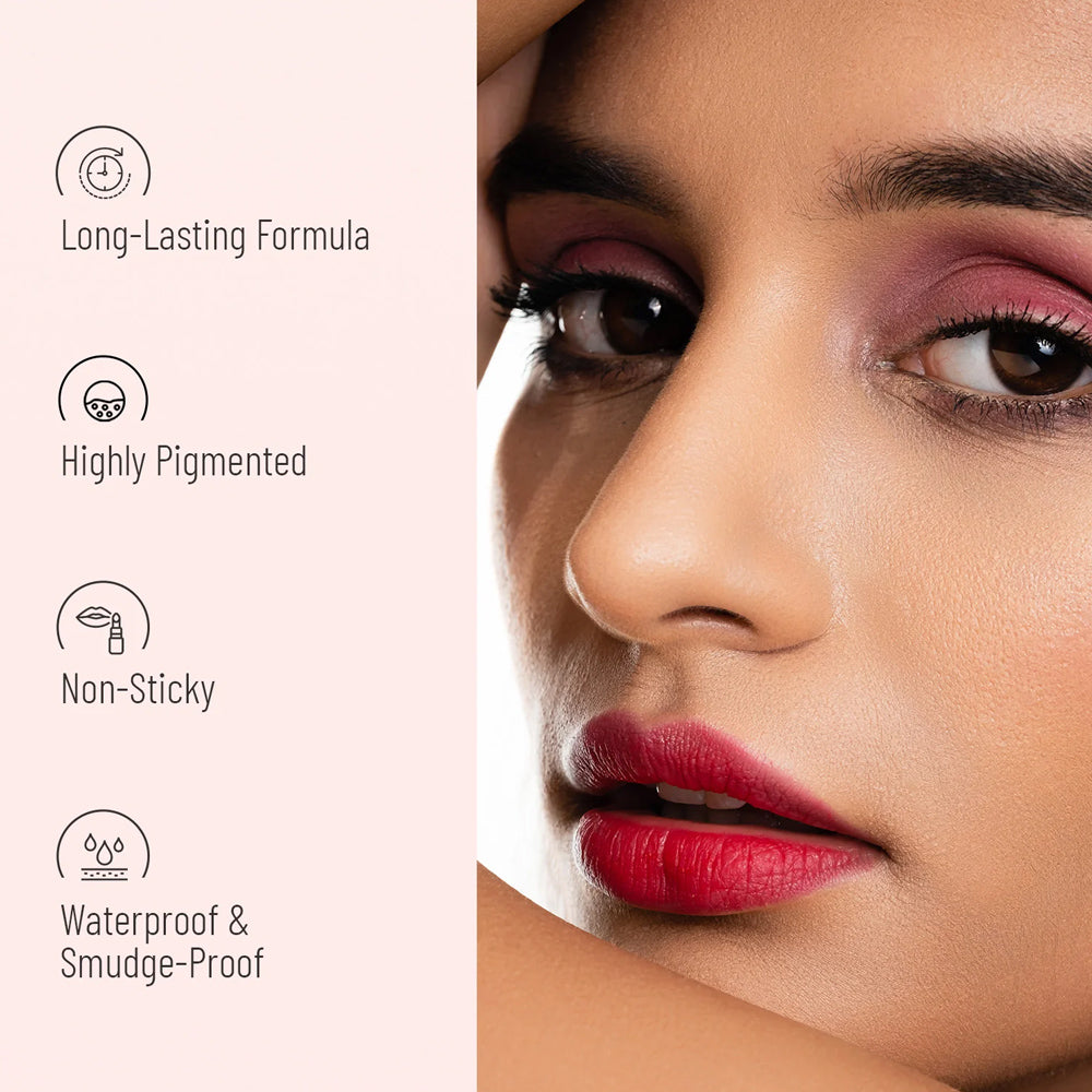 Swiss Beauty Ultra Smooth Matte Liquid Lipstick | Red Smoke - 6ml