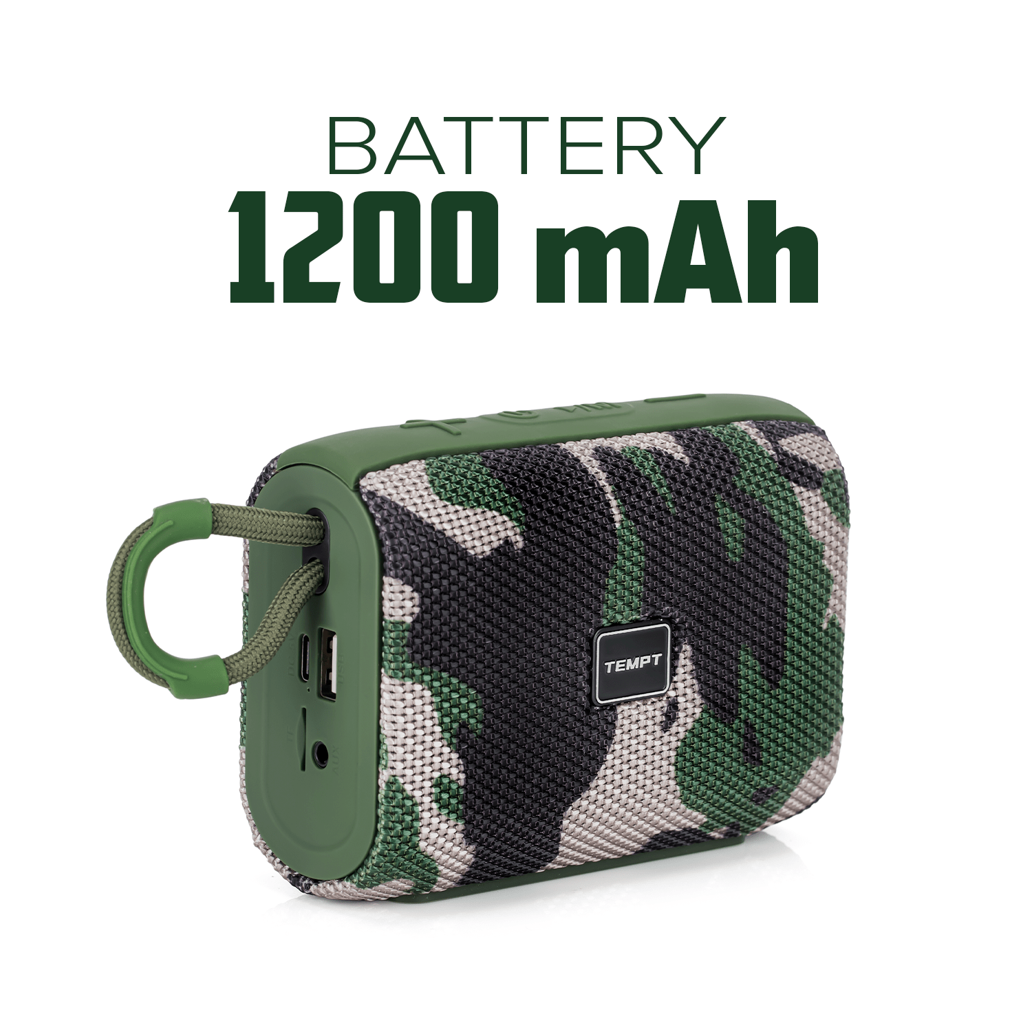Tempt Juggler Bluetooth Speaker with in-Built TWS Earbuds - Green