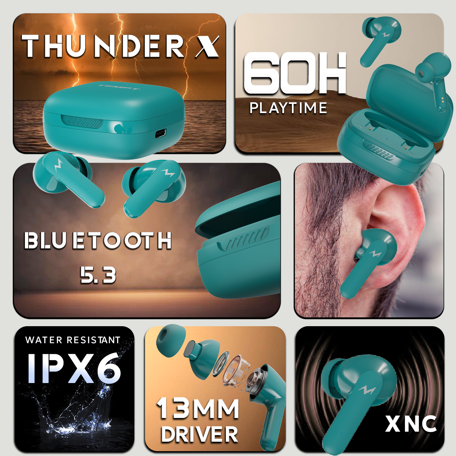 Tempt Thunder X True Wireless Earbuds