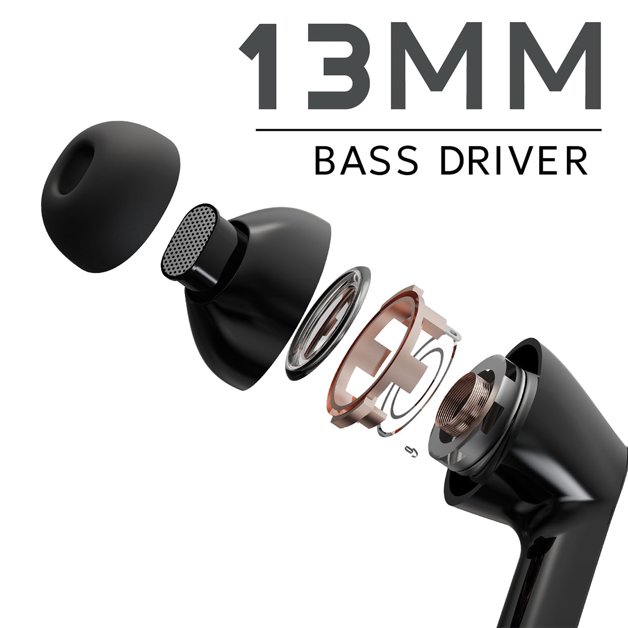 Tempt Thunder X True Wireless Earbuds - Black