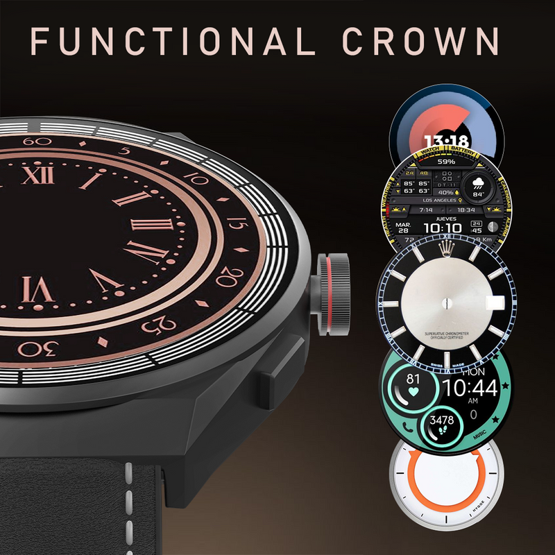 Tempt Edge Pro Smart Watch for Men & Women - Black