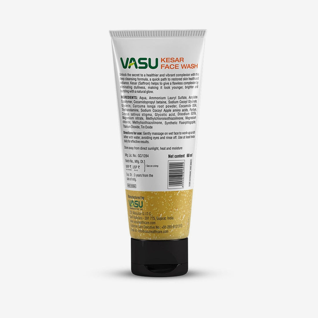 Vasu Kesar Facewash For Radiant Glow - 60ml (Pack of 2)