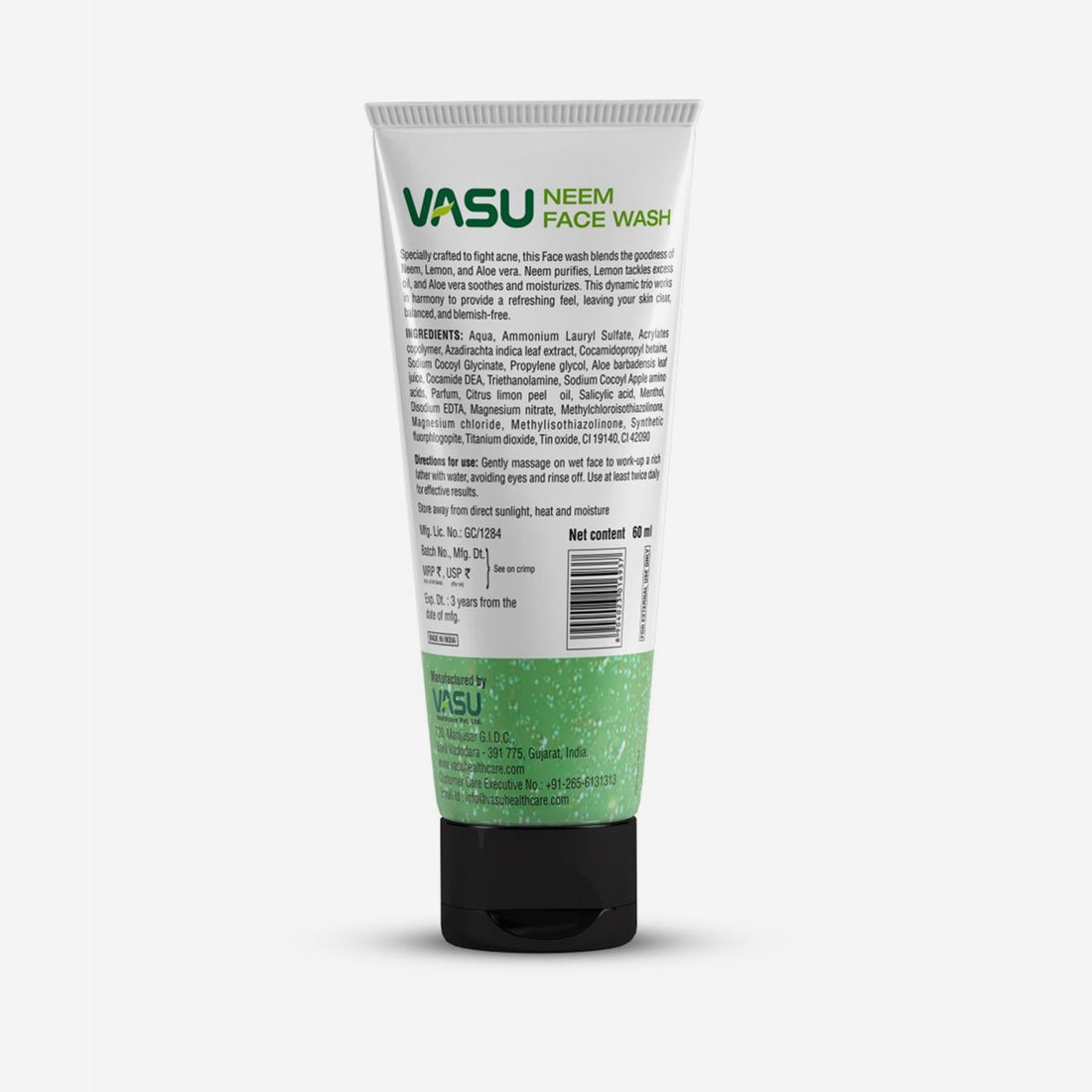Vasu Neem Face Wash - 60ml (Pack of 2)