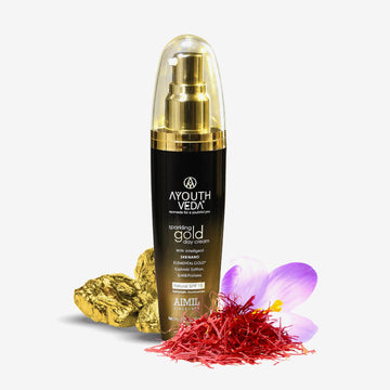 Ayouthveda Sparkling Gold Day Cream With 24k Gold & Saffron - 30g